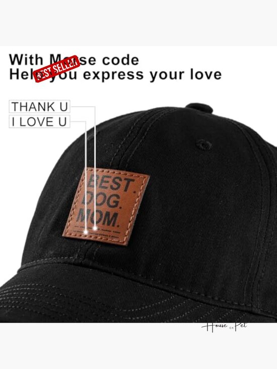Best Dog Mom Gifts for Women - Cotton Baseball Cap Adjustable Sun Protection Hat main image 6